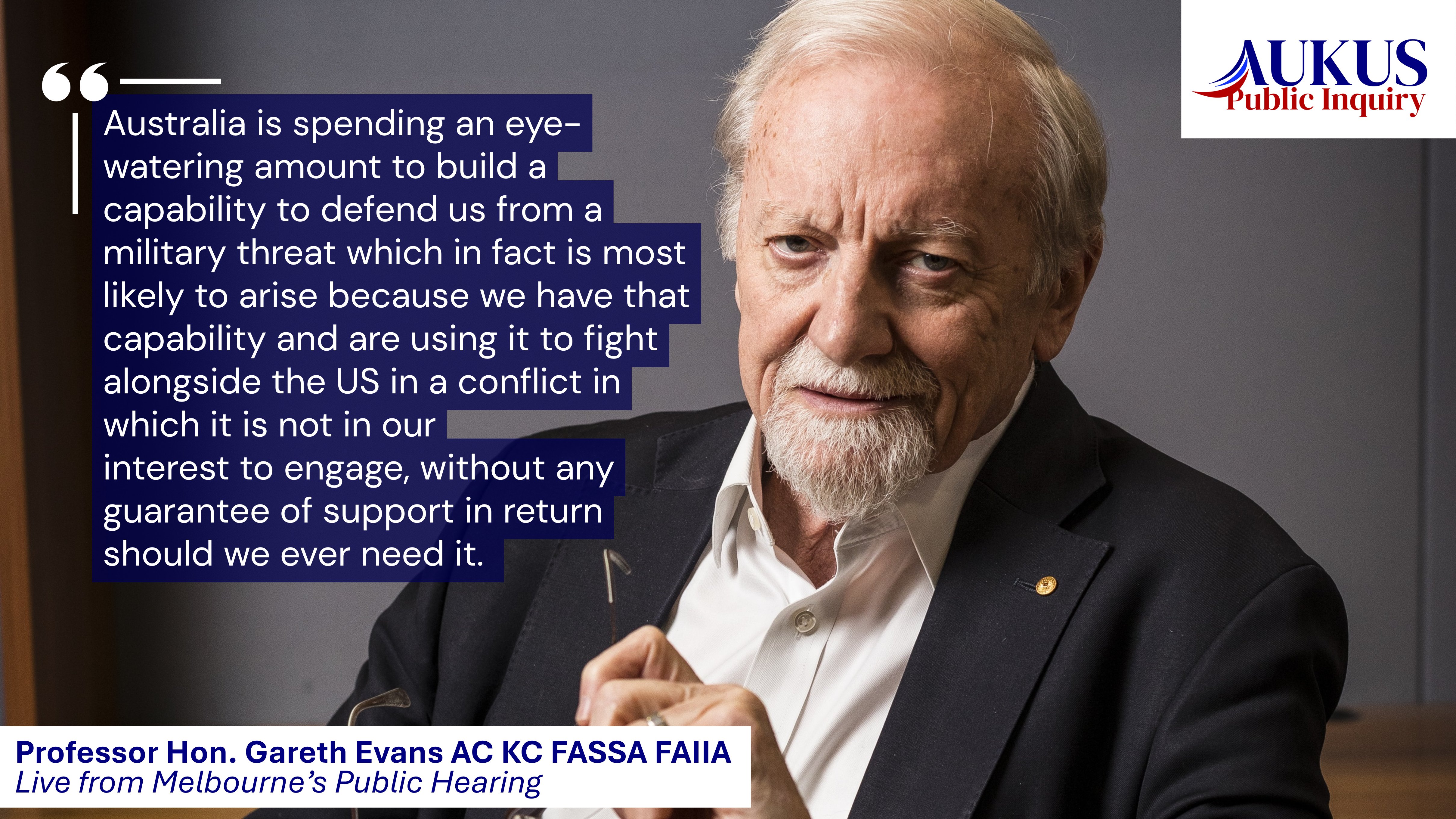 Gareth Evans on AUKUS